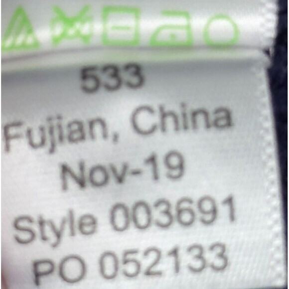 Lilly Pulitzer Galen Sweater Dress Navy Blue Medium Knit Ruffle Cuff Knee Length - Picture 10 of 12